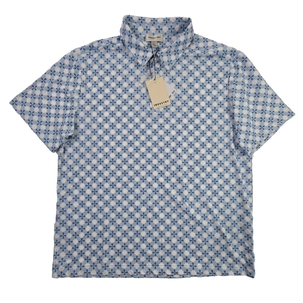 Industry Republic Clothing Golf Polo Shirt Men's XL Blue‎ Combo NEW Tennis NWT